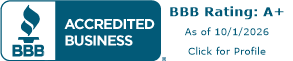 BBB Accredited Business | BBB Rating: A+ | As Of 10/1/2026 | Click For Profile